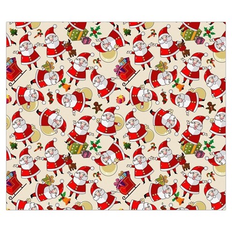 Santa Claus Patterns, Christmas Decorations Zipper Large Tote Bag from ArtsNow.com Front