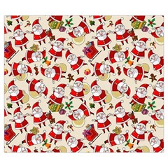 Santa Claus Patterns, Christmas Decorations Zipper Large Tote Bag from ArtsNow.com Back