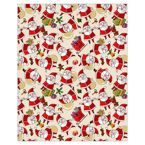 Santa Claus Patterns, Christmas Decorations Drawstring Pouch (XL) from ArtsNow.com Front