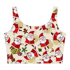 Santa Claus Patterns, Christmas Decorations Midi Sleeveless Dress from ArtsNow.com Top Front