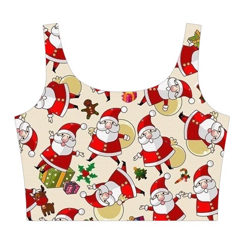 Santa Claus Patterns, Christmas Decorations Midi Sleeveless Dress from ArtsNow.com Top Back