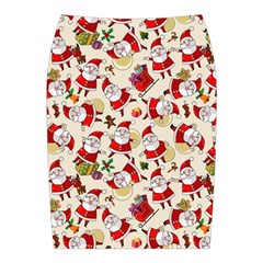 Santa Claus Patterns, Christmas Decorations Midi Wrap Pencil Skirt from ArtsNow.com Back