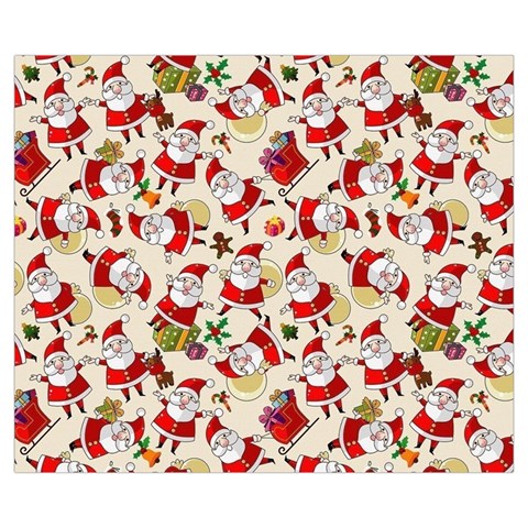 Santa Claus Patterns, Christmas Decorations Zipper Medium Tote Bag from ArtsNow.com Front