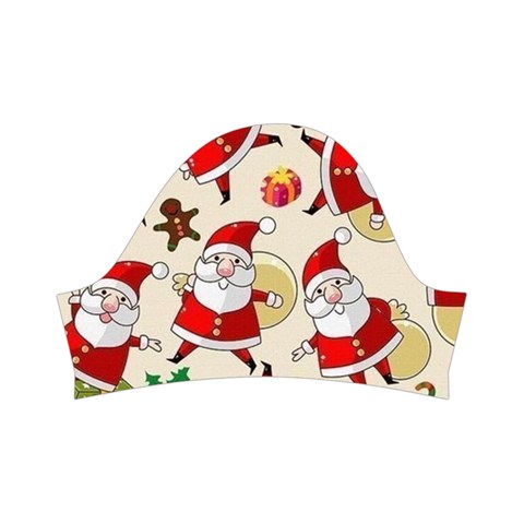 Santa Claus Patterns, Christmas Decorations Kids  Short Sleeve Velvet Dress from ArtsNow.com Right Sleeve