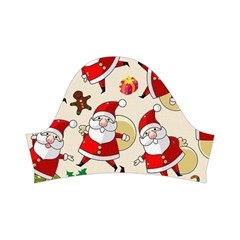 Santa Claus Patterns, Christmas Decorations Kids  Short Sleeve Velvet Dress from ArtsNow.com Left Sleeve