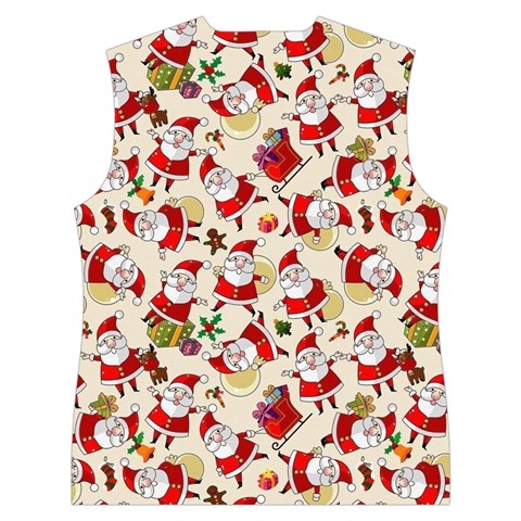 Santa Claus Patterns, Christmas Decorations Women s Button Up Vest from ArtsNow.com Back