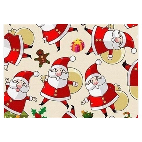 Santa Claus Patterns, Christmas Decorations Everyday Shoulder Bag with Pouch Bag from ArtsNow.com Zipper Tail