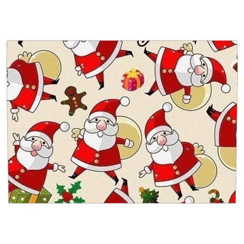 Santa Claus Patterns, Christmas Decorations Everyday Shoulder Bag with Pouch Bag from ArtsNow.com Front Pocket