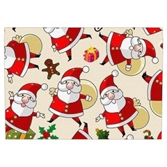 Santa Claus Patterns, Christmas Decorations Everyday Shoulder Bag with Pouch Bag from ArtsNow.com Front Pocket