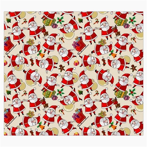 Santa Claus Patterns, Christmas Decorations Roll Up Canvas Pencil Holder (S) from ArtsNow.com Front