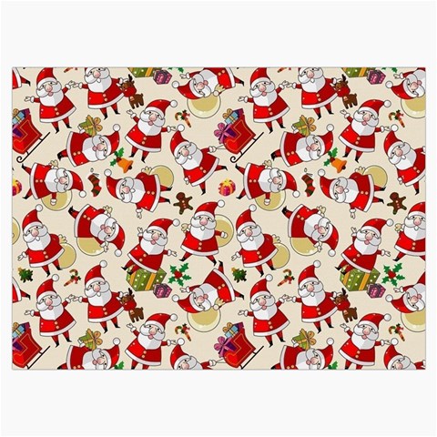 Santa Claus Patterns, Christmas Decorations Roll Up Canvas Pencil Holder (L) from ArtsNow.com Front