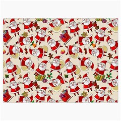 Santa Claus Patterns, Christmas Decorations Roll Up Canvas Pencil Holder (L) from ArtsNow.com Front