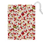 Santa Claus Patterns, Christmas Decorations Drawstring Pouch (5XL)