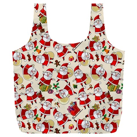 Santa Claus Patterns, Christmas Decorations Full Print Recycle Bag (XXL) from ArtsNow.com Front