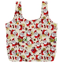 Santa Claus Patterns, Christmas Decorations Full Print Recycle Bag (XXXL) from ArtsNow.com Front