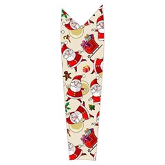 Santa Claus Patterns, Christmas Decorations Women s Long Sleeve Raglan T Right Sleeve Side