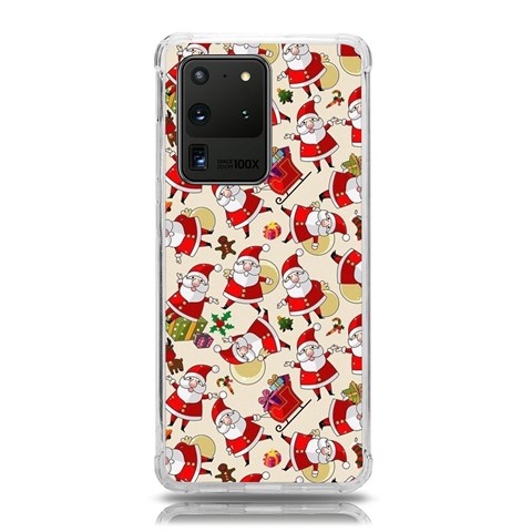 Santa Claus Patterns, Christmas Decorations Samsung Galaxy S20 Ultra 6.9 Inch TPU UV Case from ArtsNow.com Front