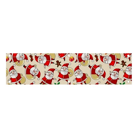 Santa Claus Patterns, Christmas Decorations Banner and Sign 4  x 1  from ArtsNow.com Front