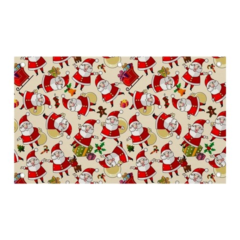 Santa Claus Patterns, Christmas Decorations Banner and Sign 5  x 3  from ArtsNow.com Front