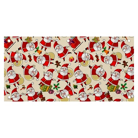 Santa Claus Patterns, Christmas Decorations Banner and Sign 6  x 3  from ArtsNow.com Front