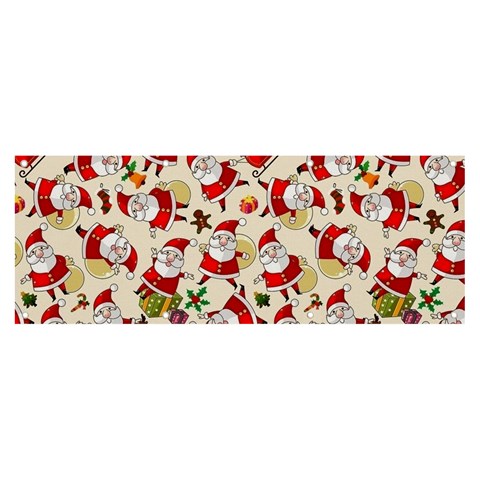 Santa Claus Patterns, Christmas Decorations Banner and Sign 8  x 3  from ArtsNow.com Front