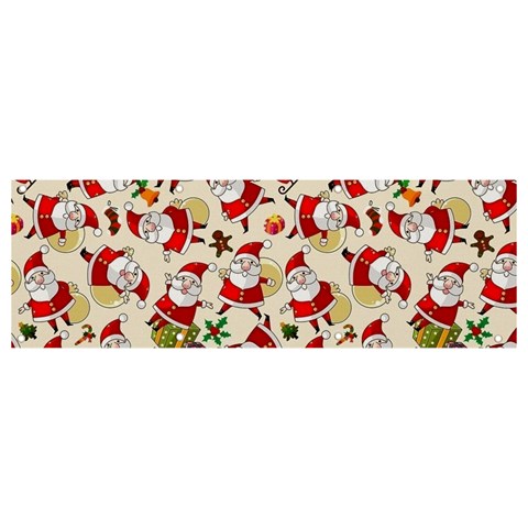 Santa Claus Patterns, Christmas Decorations Banner and Sign 9  x 3  from ArtsNow.com Front