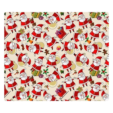 Santa Claus Patterns, Christmas Decorations Premium Plush Fleece Blanket (Small) from ArtsNow.com 50 x40  Blanket Front