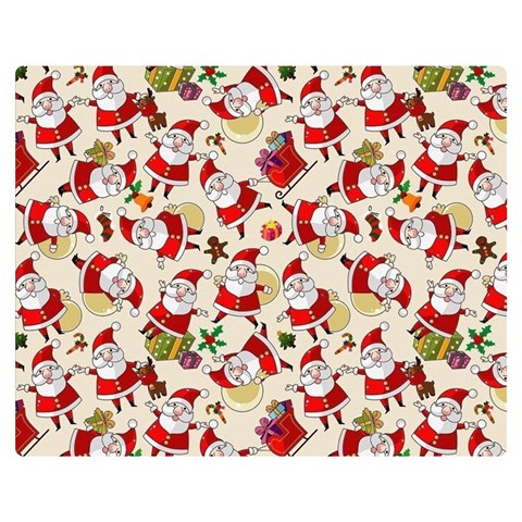 Santa Claus Patterns, Christmas Decorations Premium Plush Fleece Blanket (Medium) from ArtsNow.com 60 x50  Blanket Front