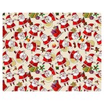 Santa Claus Patterns, Christmas Decorations Premium Plush Fleece Blanket (Medium)