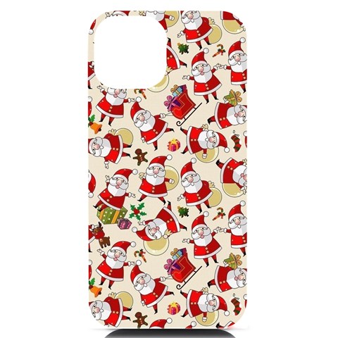 Santa Claus Patterns, Christmas Decorations iPhone 14 Black UV Print Case from ArtsNow.com Front