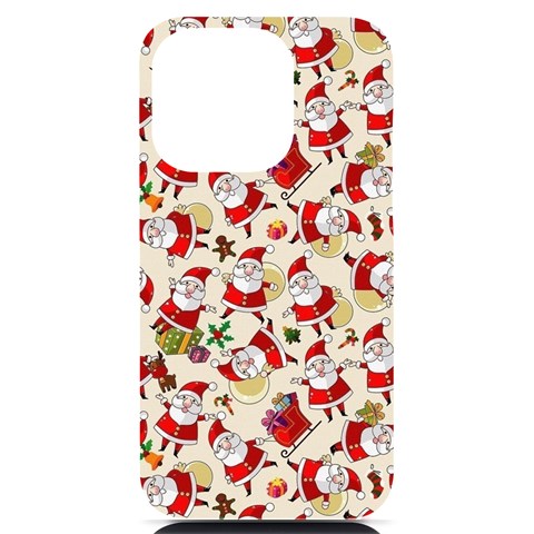 Santa Claus Patterns, Christmas Decorations iPhone 14 Pro Black UV Print Case from ArtsNow.com Front