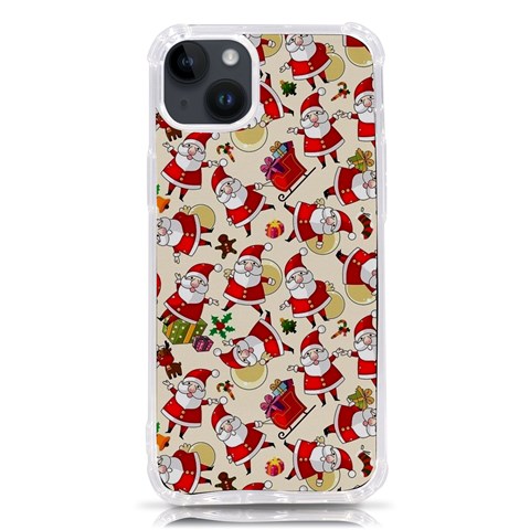 Santa Claus Patterns, Christmas Decorations iPhone 14 Plus TPU UV Print Case from ArtsNow.com Front