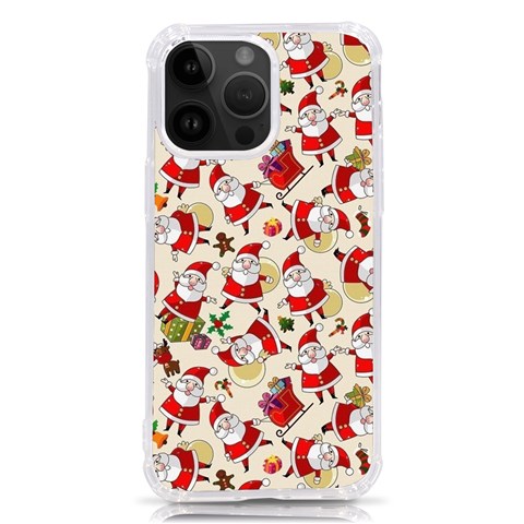 Santa Claus Patterns, Christmas Decorations iPhone 14 Pro Max TPU UV Print Case from ArtsNow.com Front