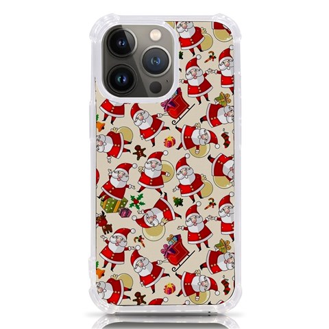 Santa Claus Patterns, Christmas Decorations iPhone 13 Pro TPU UV Print Case from ArtsNow.com Front