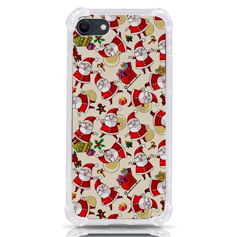 Santa Claus Patterns, Christmas Decorations iPhone SE from ArtsNow.com Front