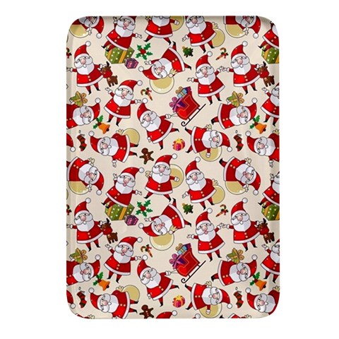 Santa Claus Patterns, Christmas Decorations Rectangular Glass Fridge Magnet (4 pack) from ArtsNow.com Front