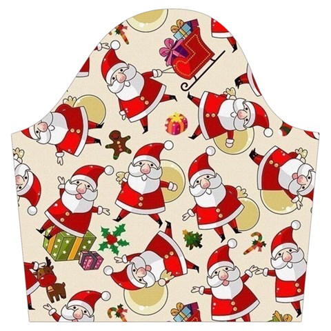 Santa Claus Patterns, Christmas Decorations Trumpet Sleeve Cropped Top from ArtsNow.com Sleeve Right