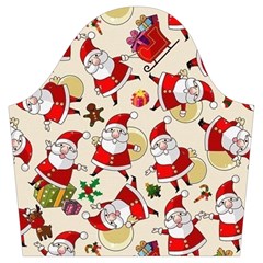 Santa Claus Patterns, Christmas Decorations Trumpet Sleeve Cropped Top from ArtsNow.com Sleeve Right