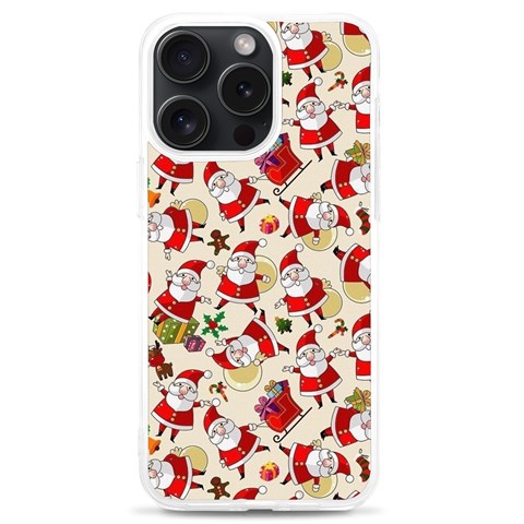 Santa Claus Patterns, Christmas Decorations iPhone 15 Pro Max TPU UV Print Case from ArtsNow.com Front