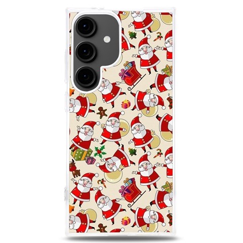 Santa Claus Patterns, Christmas Decorations Samsung Galaxy S24 Plus 6.7 Inch TPU UV Case from ArtsNow.com Front