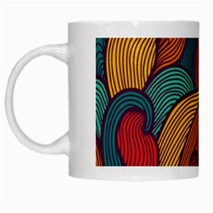 Swirly, Abstract, Multi Colored, Pattern, White Mug from ArtsNow.com Left