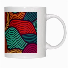 Swirly, Abstract, Multi Colored, Pattern, White Mug from ArtsNow.com Right