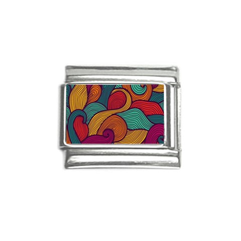 Swirly, Abstract, Multi Colored, Pattern, Italian Charm (9mm) from ArtsNow.com Front