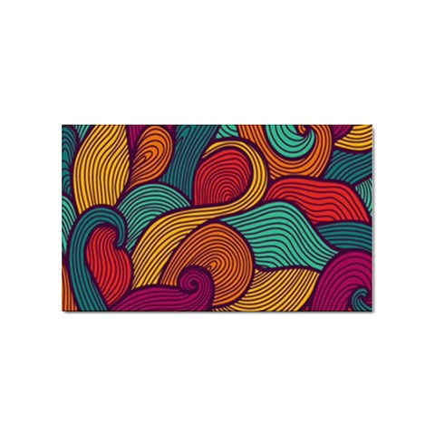 Swirly, Abstract, Multi Colored, Pattern, Sticker (Rectangular) from ArtsNow.com Front