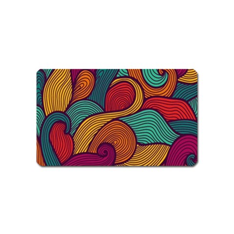 Swirly, Abstract, Multi Colored, Pattern, Magnet (Name Card) from ArtsNow.com Front