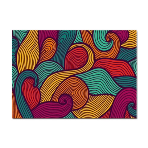 Swirly, Abstract, Multi Colored, Pattern, Sticker A4 (10 pack) from ArtsNow.com Front