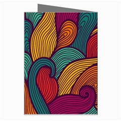 Swirly, Abstract, Multi Colored, Pattern, Greeting Card from ArtsNow.com Right