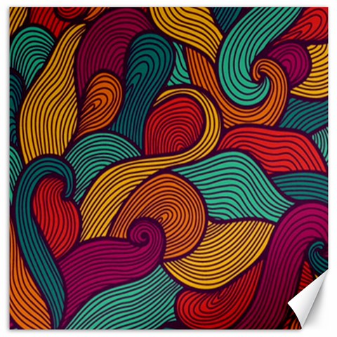 Swirly, Abstract, Multi Colored, Pattern, Canvas 16  x 16  from ArtsNow.com 15.2 x15.41  Canvas - 1