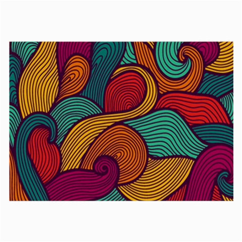 Swirly, Abstract, Multi Colored, Pattern, Large Glasses Cloth (2 Sides) from ArtsNow.com Front