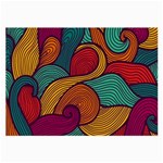 Swirly, Abstract, Multi Colored, Pattern, Large Glasses Cloth (2 Sides)